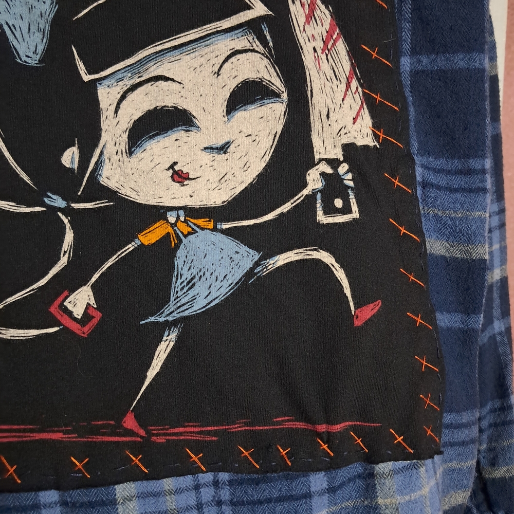 Custom RAGE Wizard Of Oz Horror Meme Flannel! OOAK Unique Fandom Wear! Unisex! - Picture 6 of 7